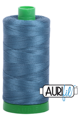 Aurifil Mako 40wt 2-ply Cotton 1000 m 1094 yd. spool - 4644 Smoke Blue